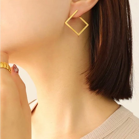 Contemporary All In the Box Square Earrings - Picture 2 of 5